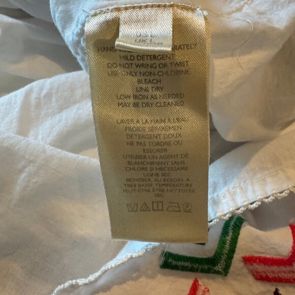 Anthropologie Boho Embroidered Cotton Midi Dress Sleeveless Festival Peasant L - Picture 10 of 11